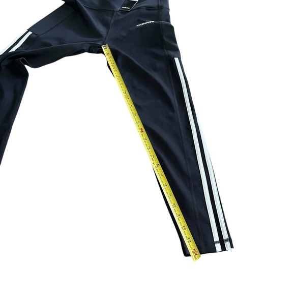 NWT adidas workout Athleisure leggings side stripes women size medium high rise - Picture 6 of 12
